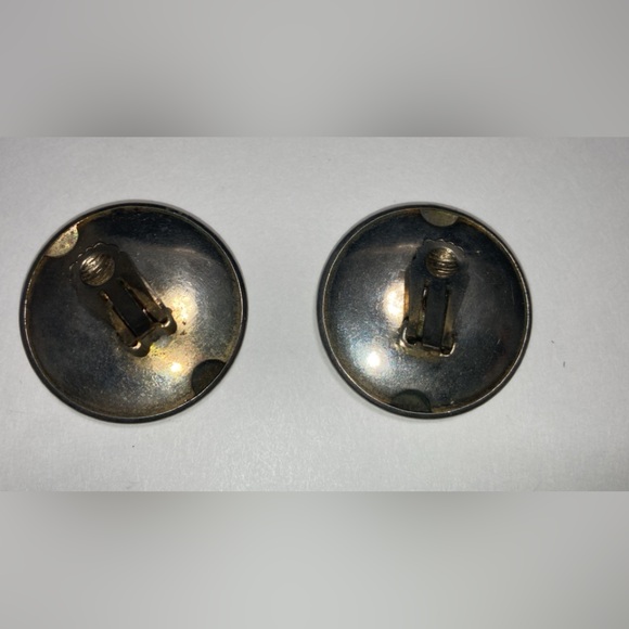 LOT OF 4 VINTAGE SILVER TONE CLIP ON EARRINGS - Picture 5 of 16